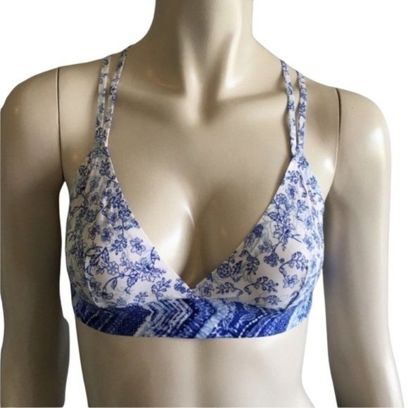 Sam Edelman Other - Sam Edelman Blue And White Floral Bralette Size Small